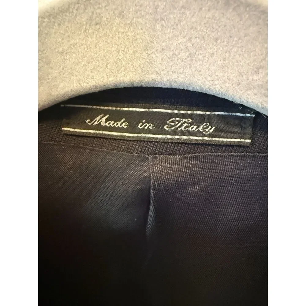 Bachrach Men’s Navy Wool Blend Blazer Size 46 Made in Italy